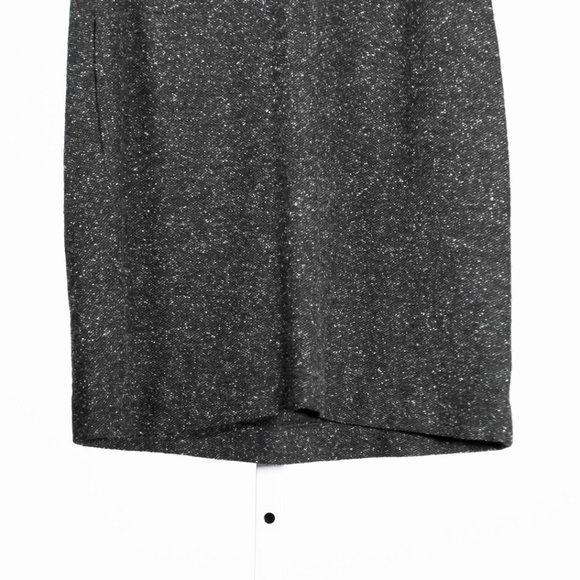 Banana Republic Women's Dress Gray Wool Blend Sleeveless Ruffle Italian Lined 4 - Picture 8 of 10